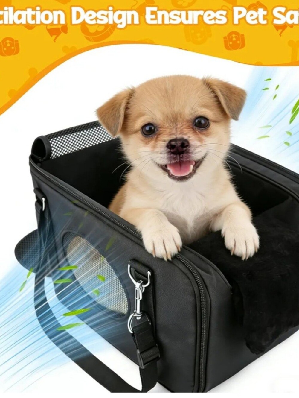 New 3 In 1 Center Console Small Pet Car Seat/Portable Carrier - Picture 2 of 9
